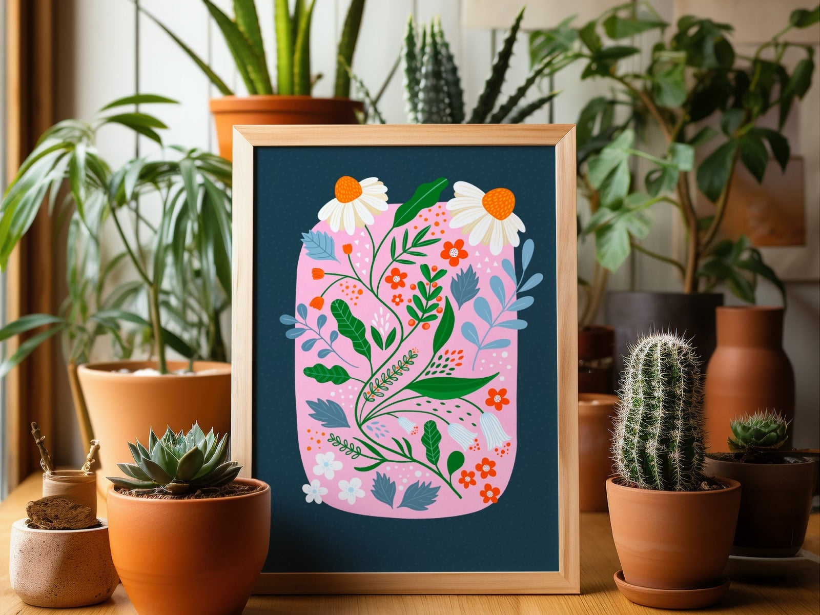 Daises - an art print illustrated in Co. Tipperary and printed in Ireland on 300gsm FSC certified textured paper