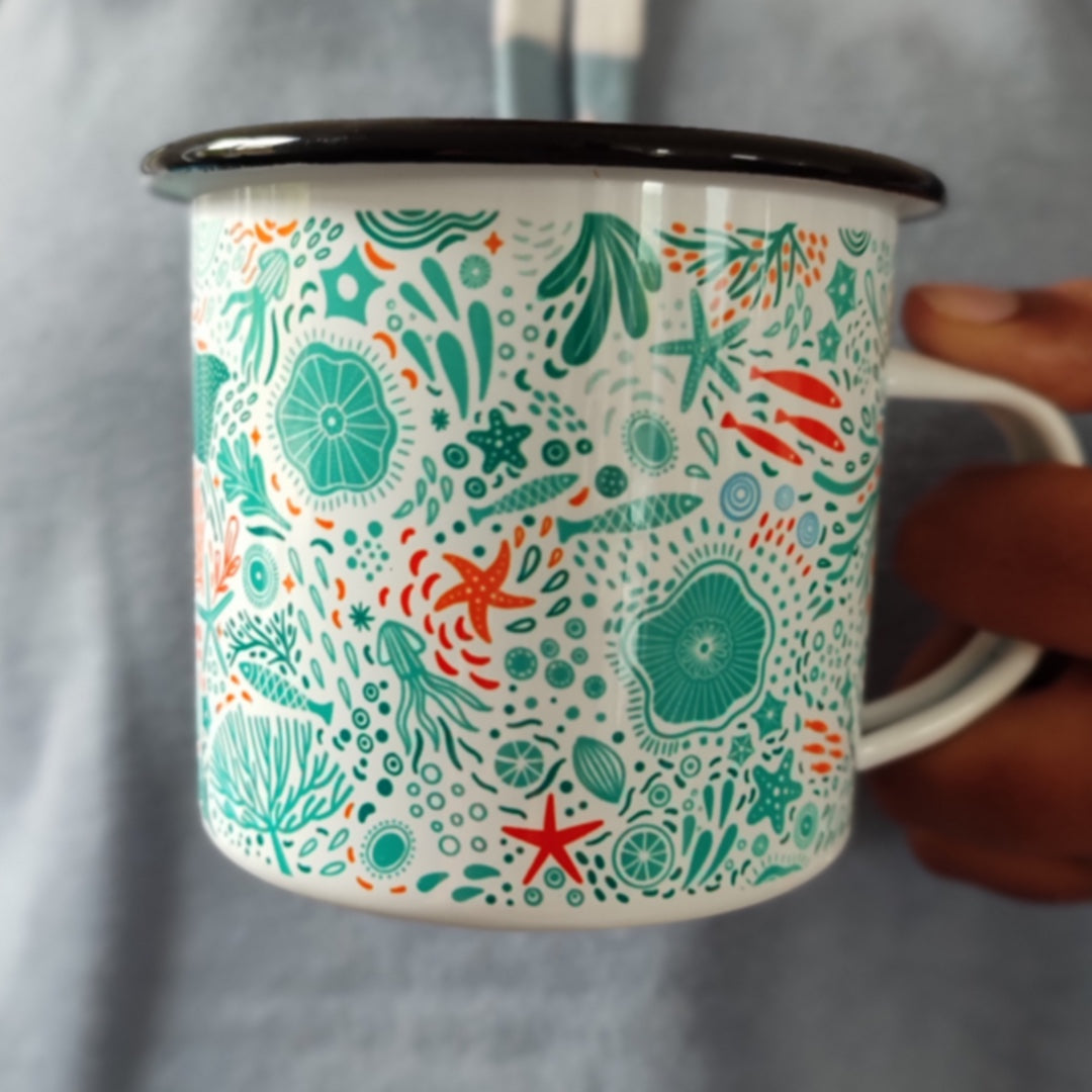 Fleur & Mimi in Co. Tipperary are passionate about sharing their love for sustainable living, and their retro enamel mugs are a small way to bring a piece of eco-friendly spirit into your life! Ideal for camping, hiking, swimming or a picnic on the lawn. Best Enamel Mugs Ireland.