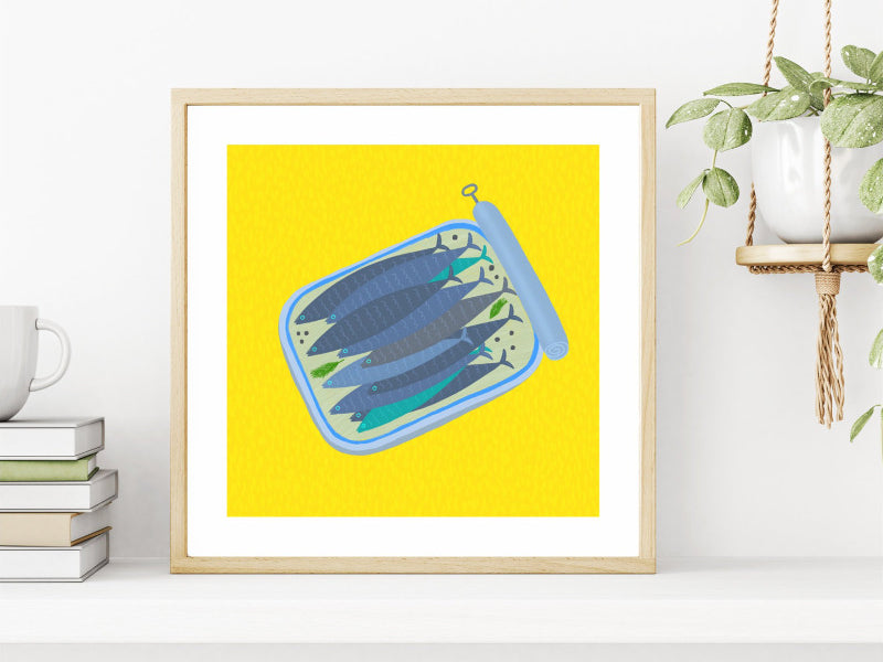 Irish Art Wall Art Greeting Cards Made in Ireland Shop Small Gifts Sardines In A tight Spot