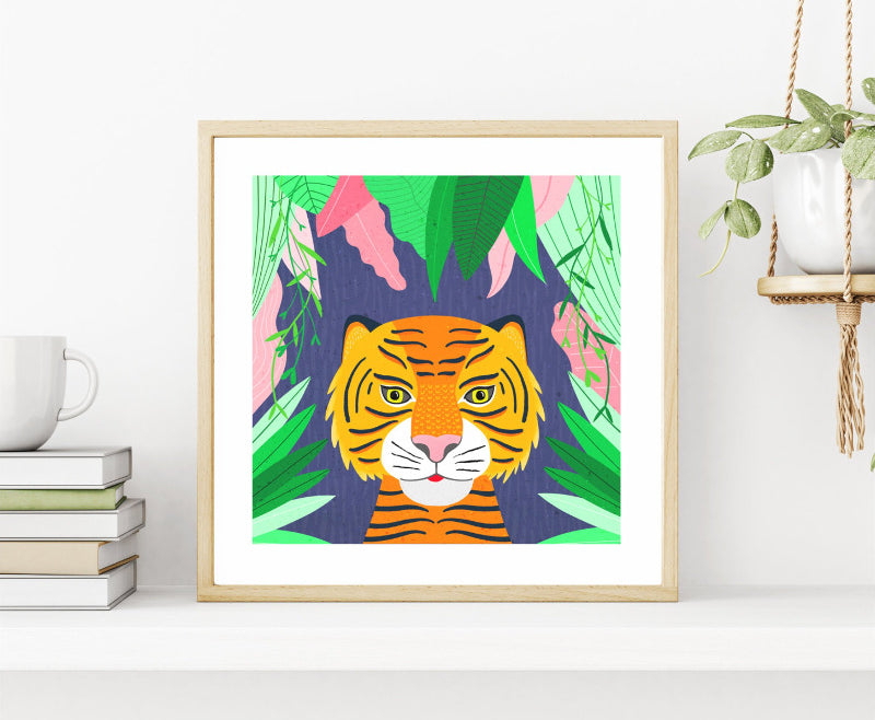 Fleur & Mimi Irish Art Wall Art Greeting Cards Made in Ireland Shop Small Gifts Love Birthday Love Gift Idea Tiger Kids Room Bedroom Ideas Children Gift