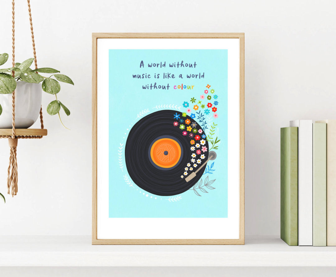 Irish Art Wall Art Greeting Cards Made in Ireland Shop Small Gifts Music Irish Music Colour Birthday Gift Children Gift Idea Bedroom