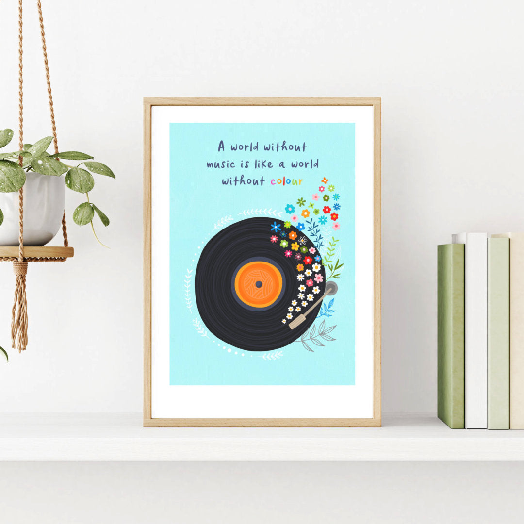 Irish Art Wall Art Greeting Cards Made in Ireland Shop Small Gifts Music Irish Music Colour Birthday Gift Children Gift Idea Bedroom