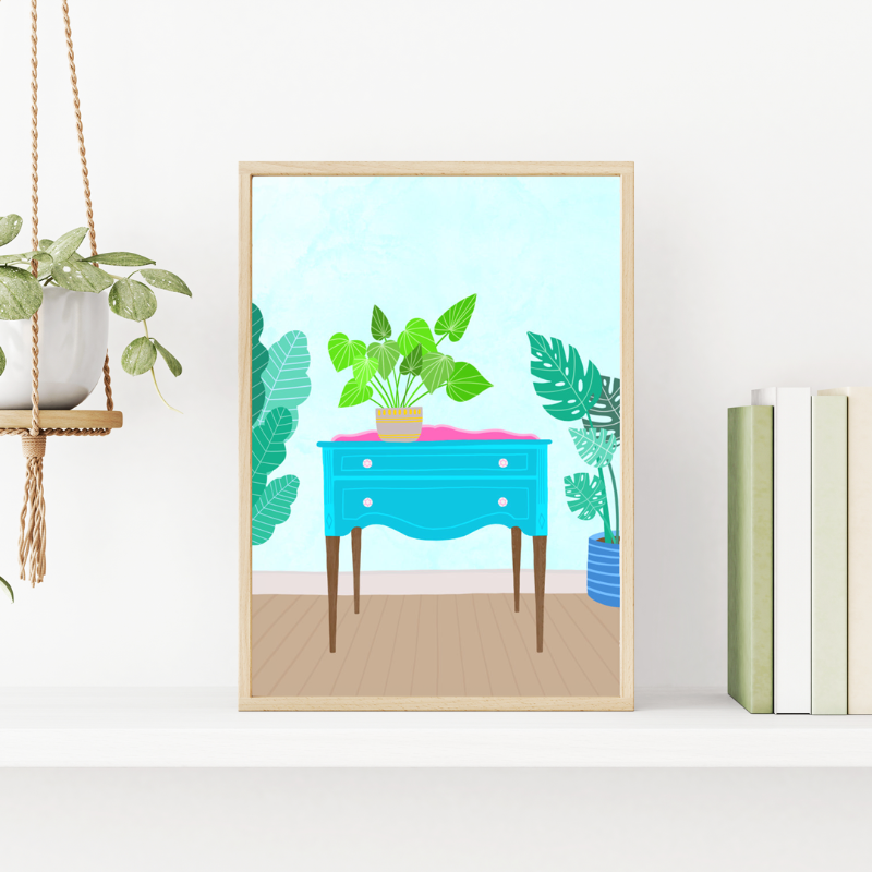 Fleur & Mimi - Art Print made in Ireland - Plant Goals, easy to keep plants