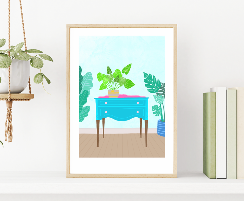Fleur & Mimi Irish Art Wall Art Greeting Cards Made in Ireland Shop Small Gifts Plants Indoor Plants Floral Monstera Design Leaves Illustration