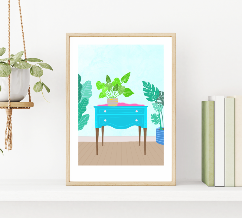 Fleur & Mimi Irish Art Wall Art Greeting Cards Made in Ireland Shop Small Gifts Plants Indoor Plants Floral Monstera Design Leaves Illustration