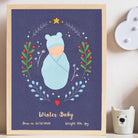 Winter Baby - a personalised birth print by Fleur & Mimi for those winter babies - made in Ireland