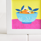 Fleur & Mimi - Framed Giclée Art Print made in Ireland of Oranges in a bowl