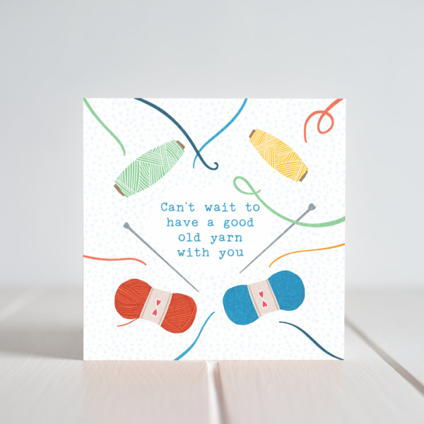 "A Good Old Yarn" - a beautiful card made by Fleur & Mimi in Co. Tipperary, Ireland