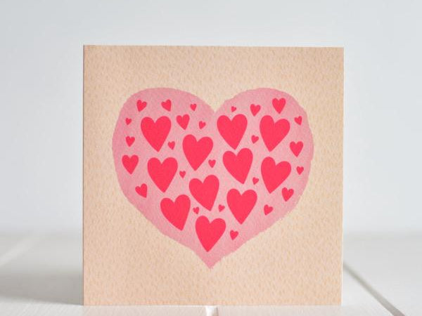 “Love Hearts” – Greeting Card Brighten up someone's day with this card, bursting with love! Made in Irland by Fleur & Mimi.
