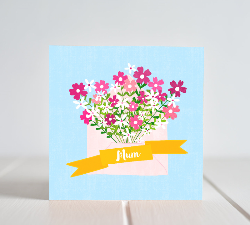 Brighten up your Mum's day with this lovely card. Greeting Cards made in Ireland by Fleur & Mimi.