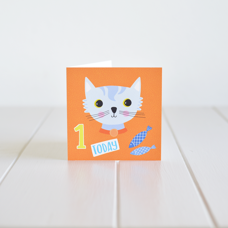 Irish made greeting card for a first birthday by Fleur & Mimi in Co. Tipperary
