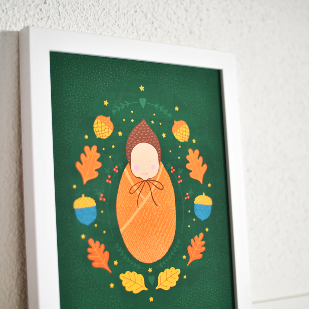Autumn Baby - a personalised birth print by Fleur & Mimi for those autumn babies - made in Ireland