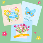 Brighten the day of your beloved Mums, Grannies and Mother-in-laws with this beautiful bundle of greeting cards. Designed in Ireland by Fleur & Mimi.