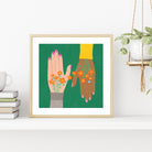 Fleur & Mimi Irish Art Wall Art Greeting Cards Made in Ireland Shop Small Gifts Love Birthday Love Gift Idea We Are One Floral Flowers Hands